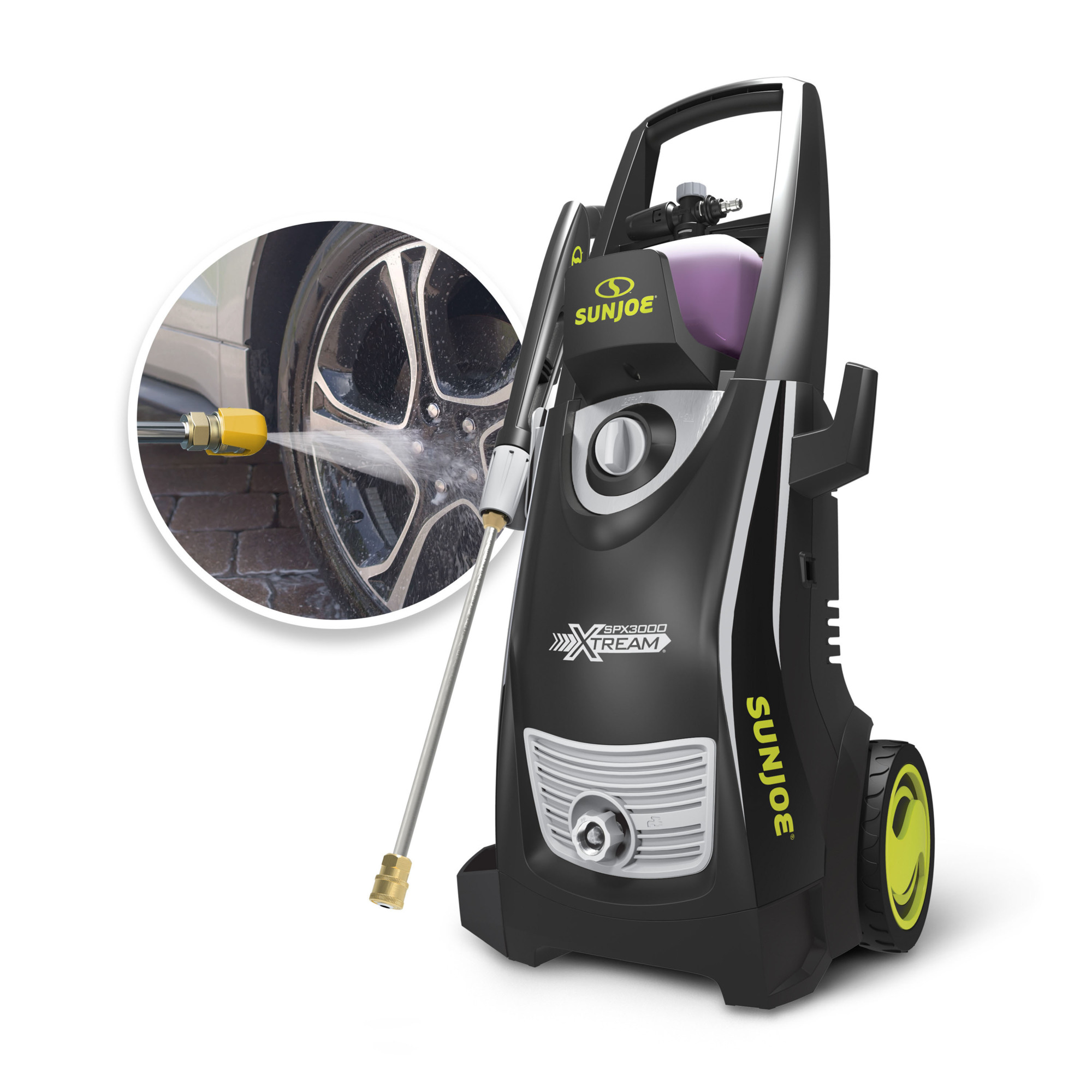 Sun Joe Electric Pressure Washer — 2030 PSI, 1.2 GPM, 13 Amps, Dual Detergent Tanks, 34in. Extension Wand, Model# SPX3000